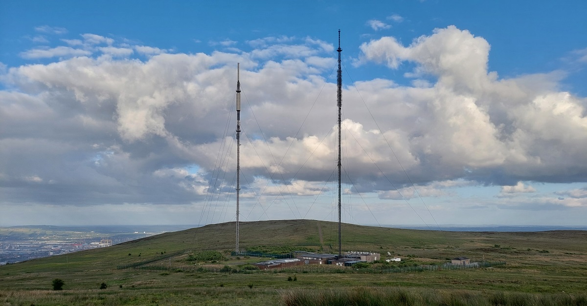 The two Divis Arqiva masts